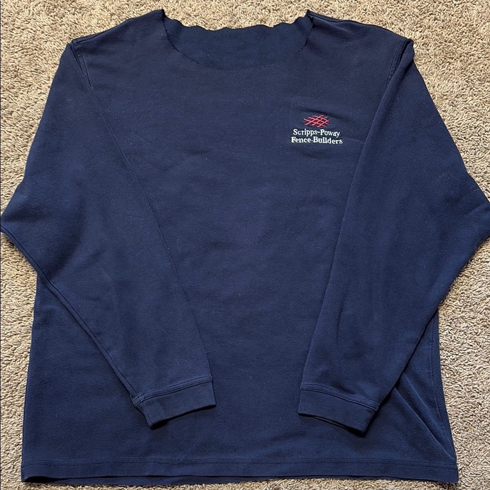 Navy Blue off the shoulder sweatshirt